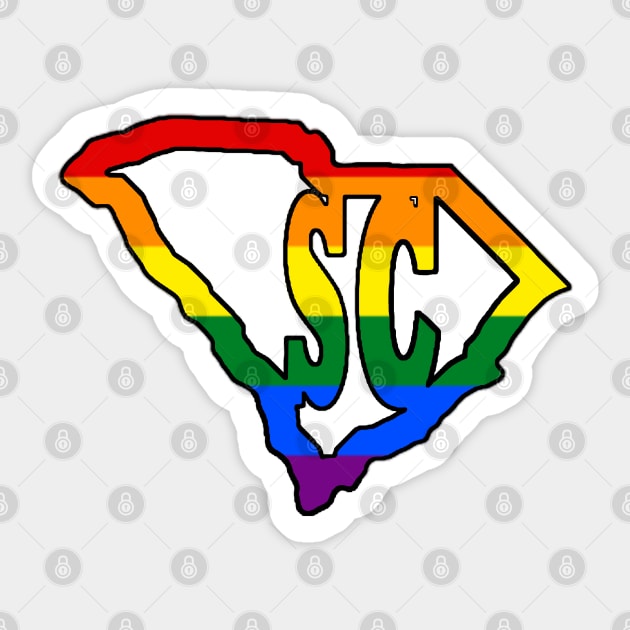 South Carolina Pride Sticker by CaveofNerdom